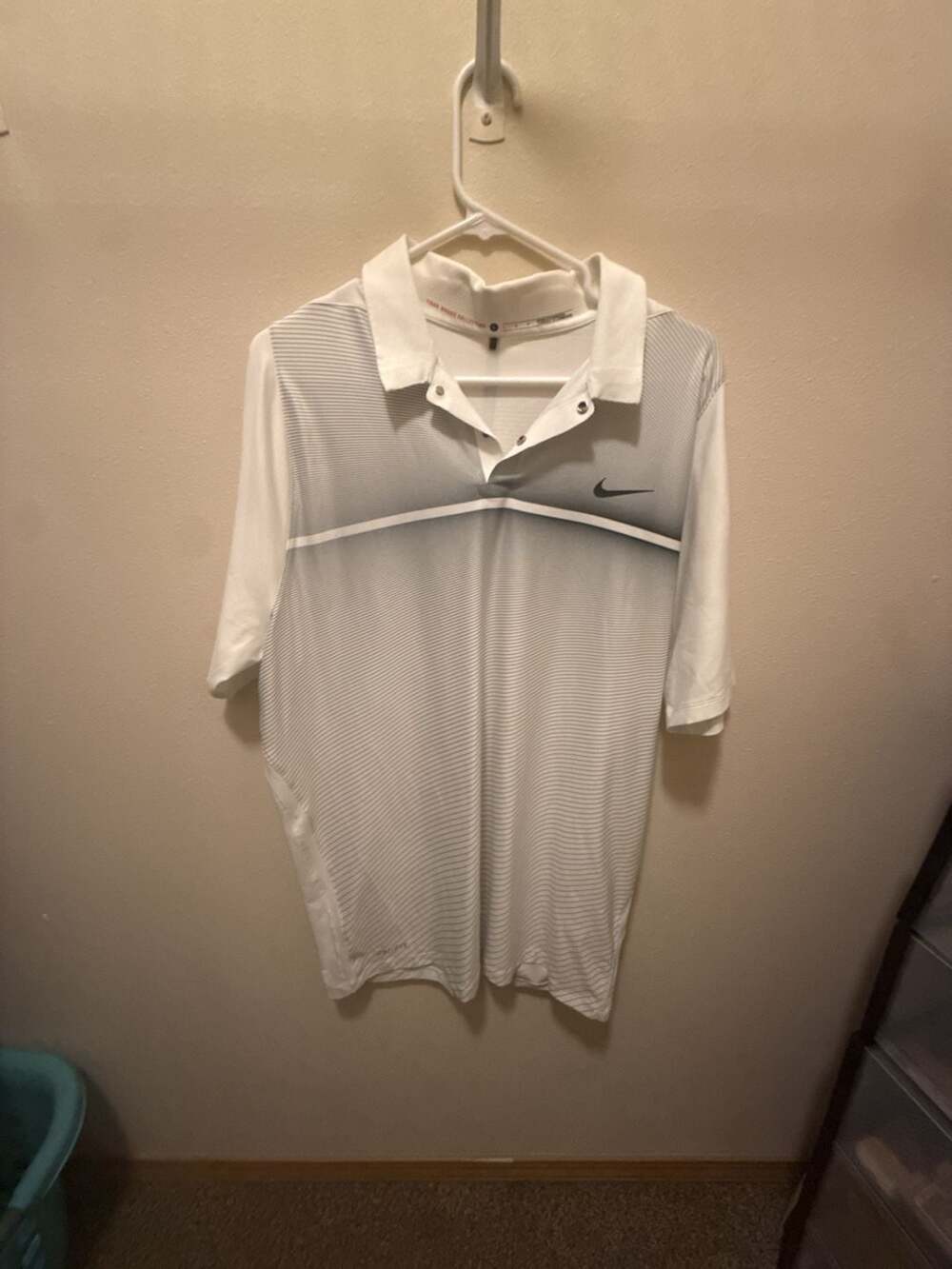 Nike White Tiger Woods Relaxed Fit Golf Shirt
